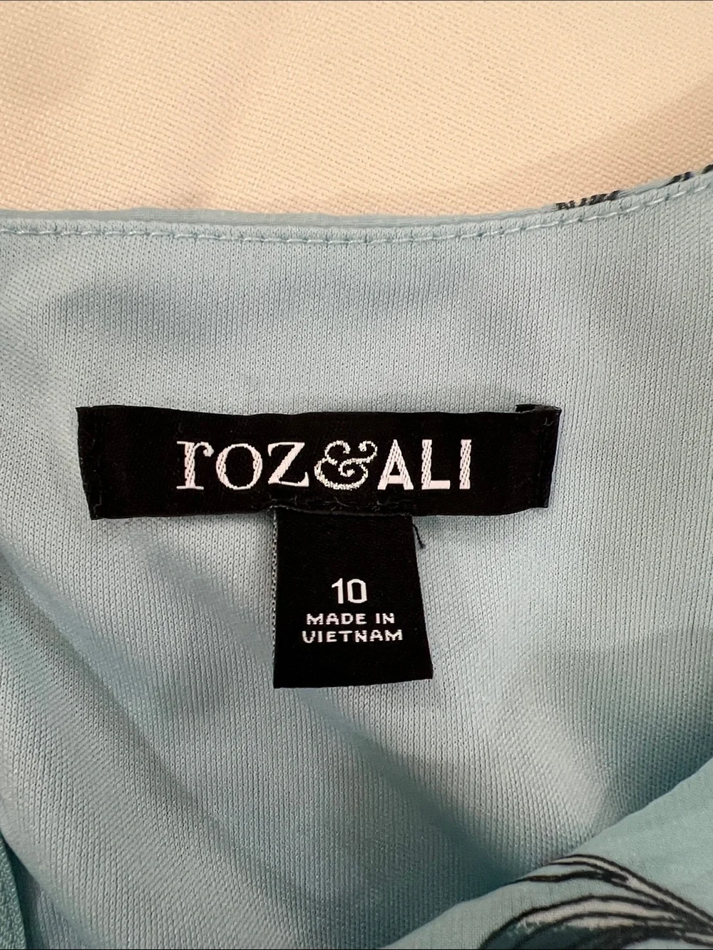 Light Blue Floral High-Low Dress with Tie Waist - Picture 11 of 12